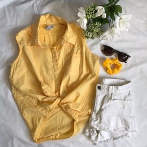 Yellow Polka Dot Cut Off